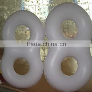 Big Double Ring Yellow Inflatable Adult Swim Ring thumbnail-3