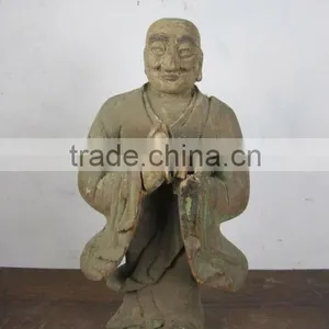 Wood Laughing Buddha Statu thumbnail-1