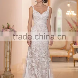 Lace Backless Wedding Dress thumbnail-2