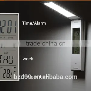 USB Port Recgargeable Flexible Folding LED Desk Lamp With Calendar Timer Temprature and Alarm Clock Functions thumbnail-3