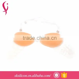 OEM Customized Cheap Nude Silicone Clear Back Strap Bra Cup thumbnail-1