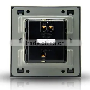 3D PC Brushed Like Matel Brushed Design BS Standard Touch Switch 1 Gang 1 Way Wall Switch thumbnail-3