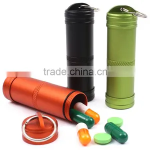 FDA Standard Custom Logo Metal Mini Pill Holder Keyring thumbnail-6