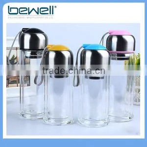 Double Wall Easy to Carry Fashion Glass Bottle thumbnail-1