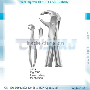 Extraction Forceps, Lower Molars for Children, Fig 73k, Periodontal Oral Surgery thumbnail-1