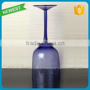 Glass Color Goblet Dark Purple Glass Goblet Cup Drinking Wine Goblet Cup Color Glass thumbnail-2
