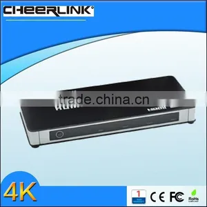 4K*2K CHEERLINK 1in 4 Out Full 3D and Supported 2160P HDMI Splitter 1*4 With Remote Control - Black thumbnail-1