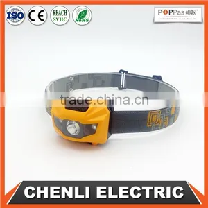 Poppas T16B 2 Red Smd LED +1W Power Led 3AAA Battery Operated Outdoor Waterproof Running Camping Reading Flashlight Headlamp thumbnail-1