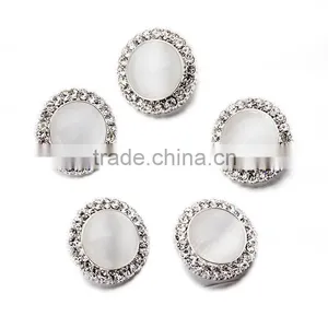 Crystal Rhinestone Buttons for Wedding Dress,Metal Cost Button for Lady thumbnail-1