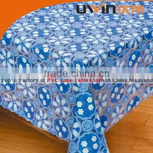 White PVC Lace Table Cloth,pvc Coated Table Cloths thumbnail-1