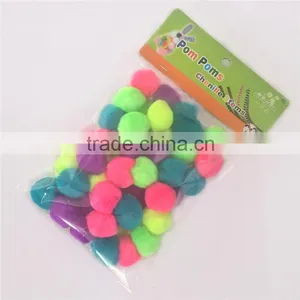 Factory Supply DIY Crafts Acrylic Fluorescent Pompoms Toys for Kids or Wedding Party Decoration thumbnail-2