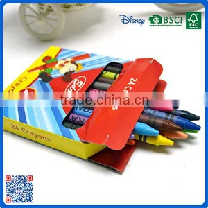 2016 Wholesale 24 Colors Crayon Into Paper Box for Drawing From China thumbnail-5