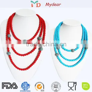 Silicone Beads for Teething Silicone Baby Teether Necklace Teether thumbnail-6