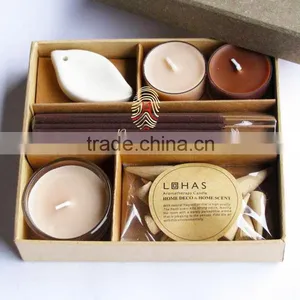 Scented Candle Set With Incense Holder Ceramic Burner ,aroma Oil Candle Warmer Set thumbnail-1