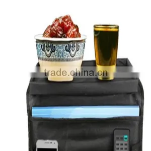 6-Pocket Arm Rest Sofa Organizer With Table Top thumbnail-4