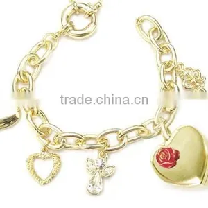 Love Series Heart Shape Rose Pattern Solid Perfume Container Bracelet, Various Design, OEM Designs Accepted.<DHCA9028> thumbnail-1