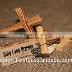 Original Olive Wood Hand Made Cross From Bethlehem. Christian thumbnail-2