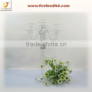 Classic Clear Hand Made Glass Candle Holder thumbnail-1