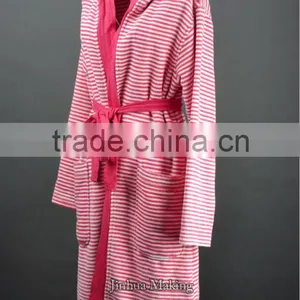 100% Cotton Cheap Velour w Hotel Bathrobe for Woman thumbnail-2