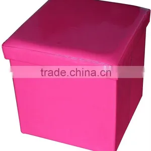 Stronger!! Rose PVC Leather Foldable Storage Stool thumbnail-1
