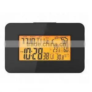 Wireless Weather Station Clock With Forecast and Moon Phases/Desk Clock/Digital Clock thumbnail-1