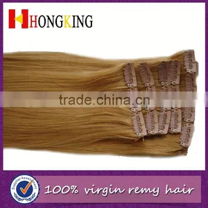 Clip In Hair Extensions Beige Blonde thumbnail-1