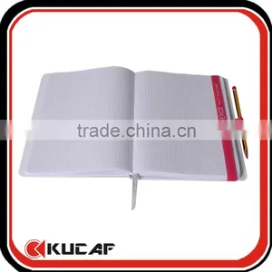 Custom Rubber Logo Width Elastic Band A4 Hardcover Grid Notebooks With Pen Loop thumbnail-2