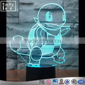 Pokemon Go Kawaii Squirtle 3D LED Night Light With Color Change thumbnail-4