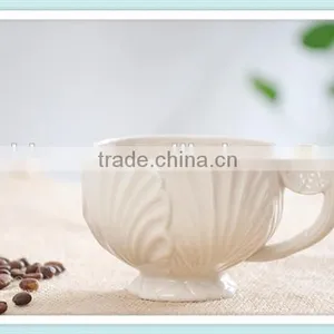 High Quality Ceramic 200ml Shell Mug With European-style Shell Mug in Shell Design thumbnail-2