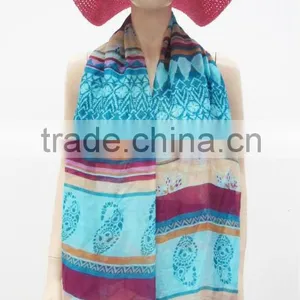 Multicolored Stripes Scarf,Polyester Scarf 2013,Ladies Scarf thumbnail-1