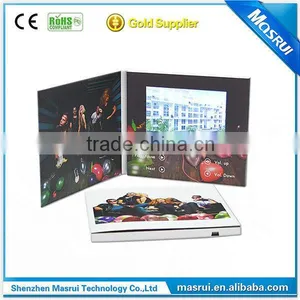 2015 Fashion Customized Printing Video Brochure 7.0 LCD Greeting Card Promote Greeting Card thumbnail-1