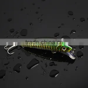 5pcs 8g / 7cm Luminous Minnow Fishing Hard Lures Crankbait Treble Hooks Set With Box thumbnail-4