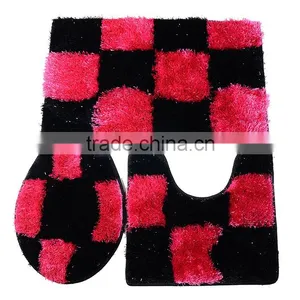 100%polyester Long Pile Shaggy Machine Made Silk Bathroom Carpet thumbnail-3