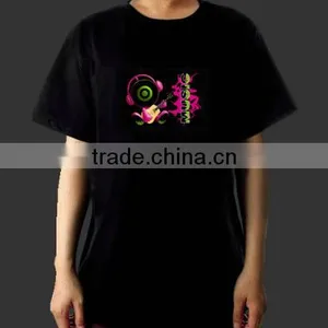 100% Cotton EL T-shirt for Party thumbnail-1