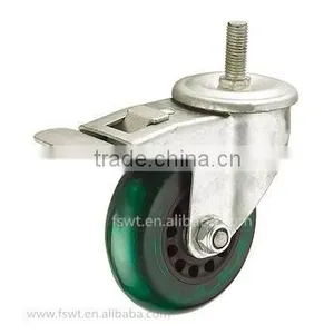 2015 Newest Industrial Trolley PVC Wheel Swivel Plate Casters With Brake thumbnail-4