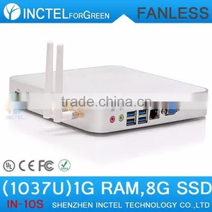 Fanless Mini ITX PC Low Power Computer Intel Celeron 1037U CPU 1G RAM 8G SSD 300M WiFi With Actived Win7 or Linux Microtik thumbnail-2