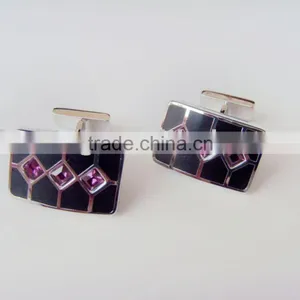 Cufflink for Promotion, Quality Cufflinks With Cystal thumbnail-1