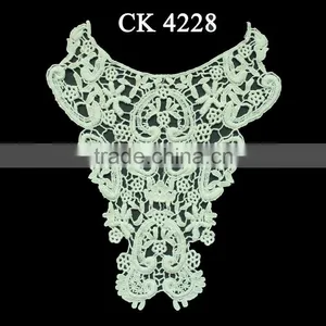 Customized Crochet Cotton Printed Lace Fabric Collar Neck Designs thumbnail-4