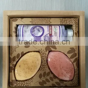 Natural Leaf Handmade Essencial Oil Soap Set, Bath Salt Spa Gift Set thumbnail-1