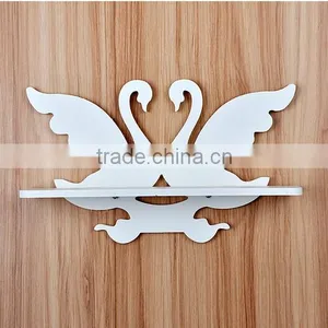 Decorative Pure White WPC Hollow Out Floating Shelves thumbnail-1