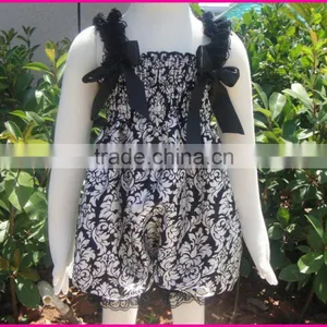 Summer Hot Selling New Design Petti Baby Bubble Knickers Rompers Quatrefoil Jumpsuit ,custom Made Polka Dots Chevron Jumpsuit thumbnail-2