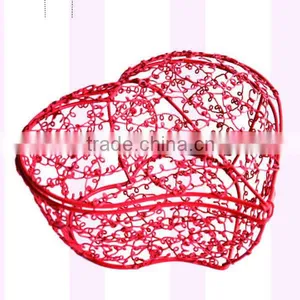 Heart Shape With Red Color Metal Box,Gift Box,Cookie Box thumbnail-1