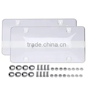Pack Tinted Auto License Covers for Car, SUV, Truck & Van (Includes 2 Covers) | Protects License Plate / Novelty Cover Front thumbnail-1