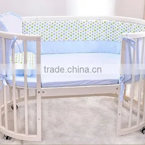 Pine Wood Sleigh Baby Crib / Baby Cot / Baby Bed With Wider Slats thumbnail-1