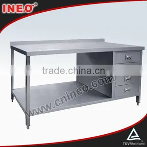 Stainless Steel Work Table Drawers/work Bench Table/kitchen Stainless Steel Work Table thumbnail-1