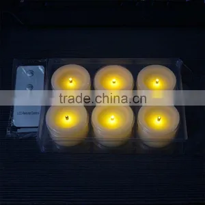 Battery-powered Flameless LED Tealight Candles - White Bright Battery Operated Candles-Timer and Remote -Real Wax Mini Votive thumbnail-1