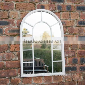 Wrought Iron Frame Antique Decorative Garden Mirror thumbnail-1