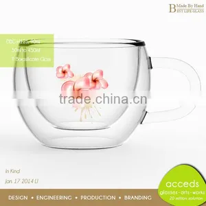 Stylish Borosilicate Glass Milkshake Cup thumbnail-2
