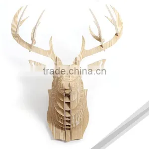 DIY Deer Head Christmas Animal Trophies Wall Hanging Decorations thumbnail-1