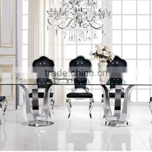 2014 Beautiful Design Modern Metal Dining Table for 8 Persons AH6120L thumbnail-1